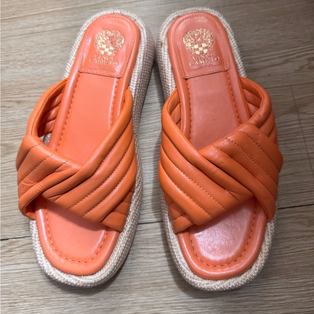 Vince Camuto Orange Slide Sandals